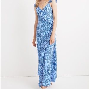 Madewell Ruffled Wrap Maxi Dress in Mini Daisy
